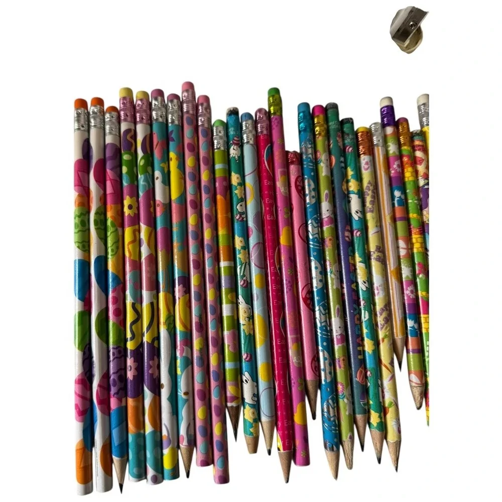 Easter Novelty Pencils Lot‎ Vintage Stationery School Supplies Kids B20Q